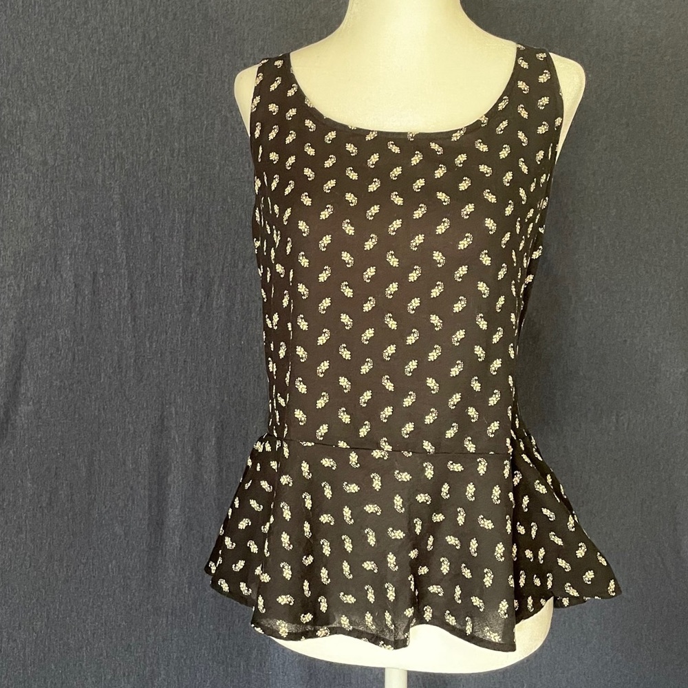 Old Navy Paisley Peplum Tank Top